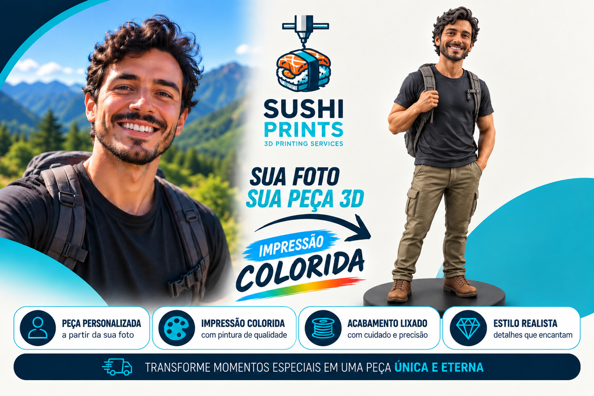 Personalização por Foto Colorida | 1 Pessoa