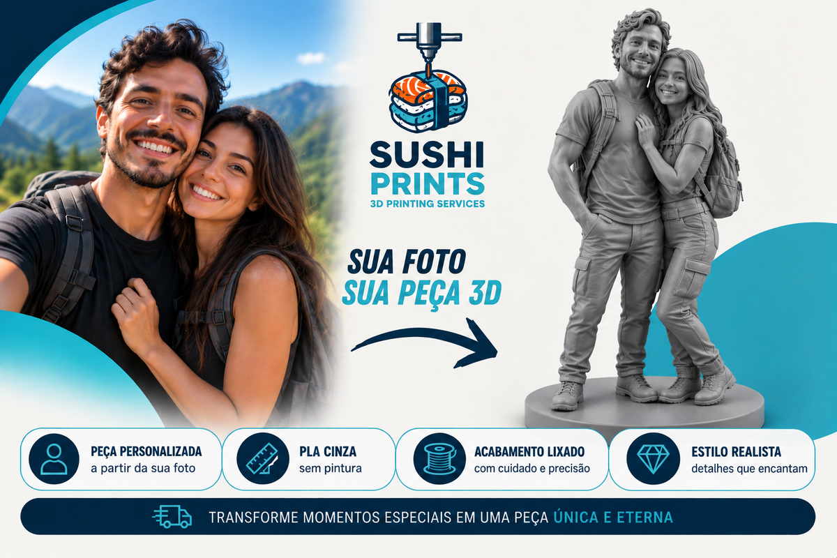 Personalização por Foto Cinza | 2 Pessoas